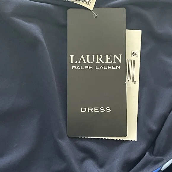 NWT Lauren Ralph Lauren Women's Rope-nPrint Surplice Jersey Dress - Picture 7 of 14